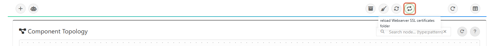 Components toolbar: reload the Webserver SSL folder